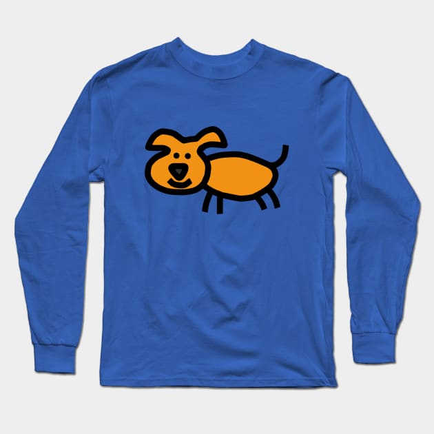 Cute Animals for Kids Minimal Puppy Dog Long Sleeve T-Shirt by ellenhenryart